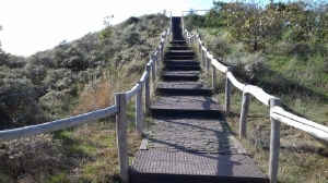 vanaf de "camping Amsterdam aan Zee" zo naar het strand.